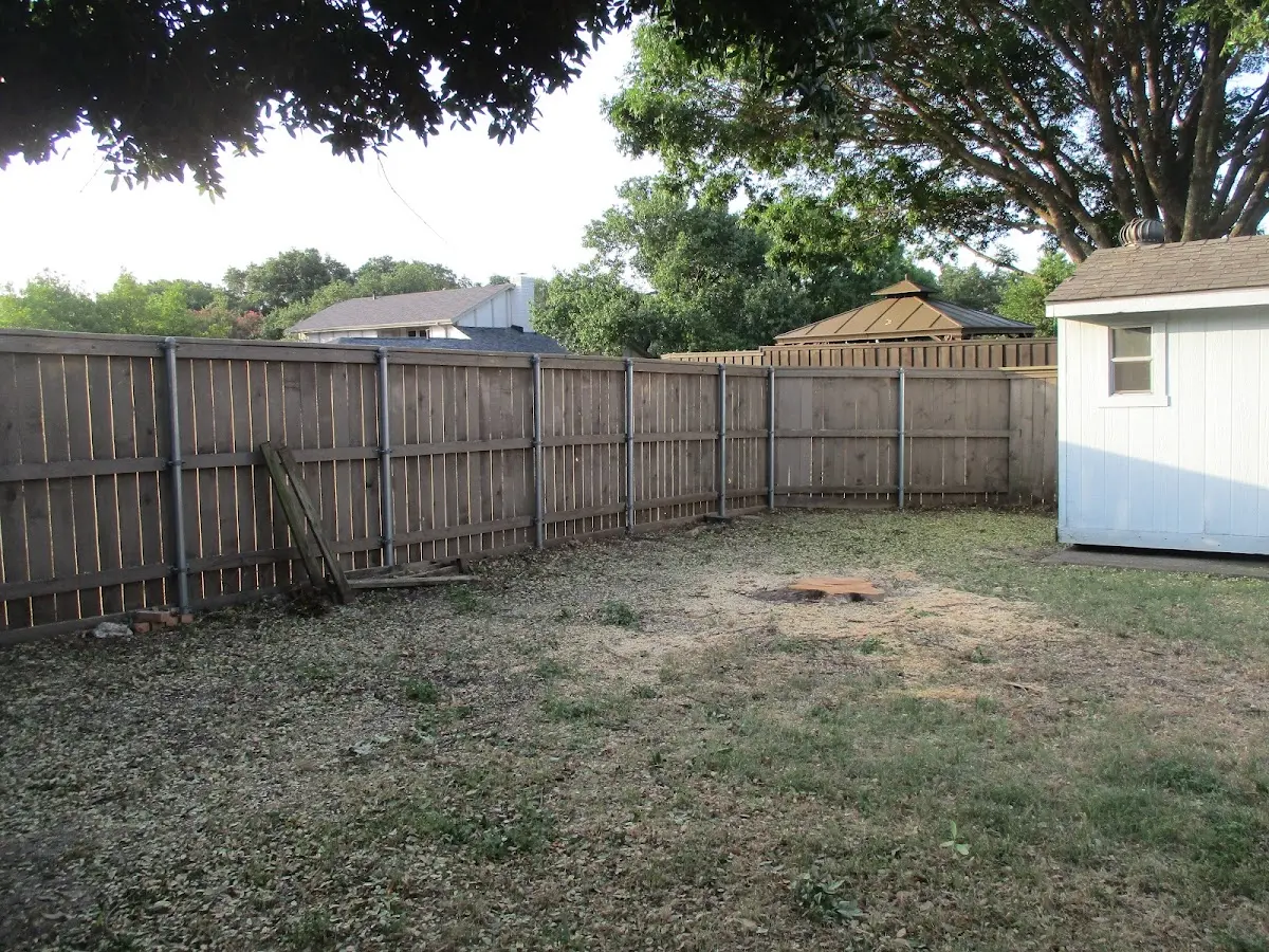 Cleared yard after professional tree removal in Keezletown